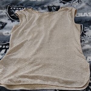 Elegant Gold & Cream Women's Top